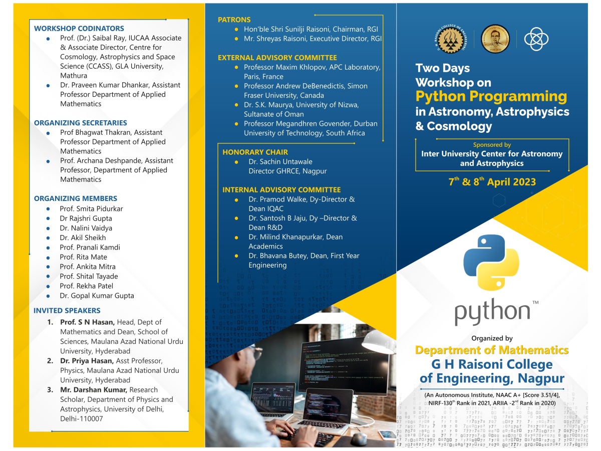 Two Days Workshop on Python Programming in Astronomy, Astrophysics& Cosmology – Apply Now